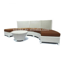 DE- (506) sofá de mobília para exterior sofá de vime / rattan em forma de sofá seccional